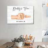 Mother Or Daddy & Kids, Together We're A Team - Personalized Canvas Painting